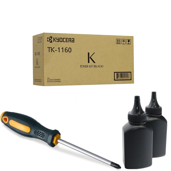 Kyocera TK-1160 заправка картриджа Kyocera TK-1160